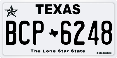 TX license plate BCP6248