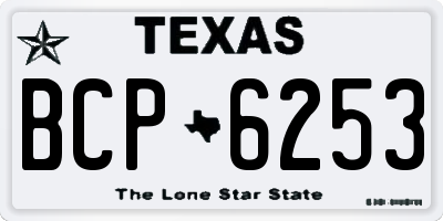 TX license plate BCP6253