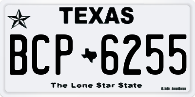 TX license plate BCP6255