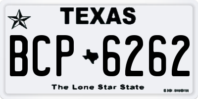TX license plate BCP6262