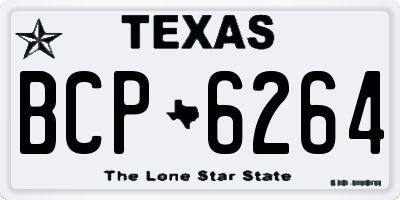 TX license plate BCP6264