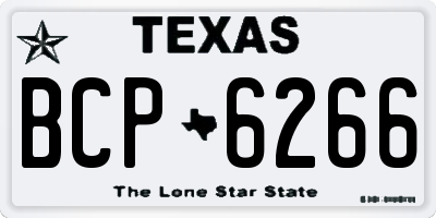 TX license plate BCP6266