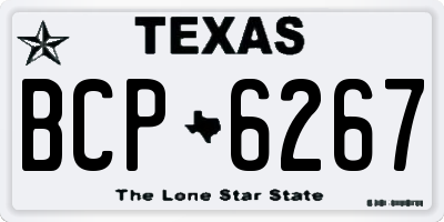 TX license plate BCP6267