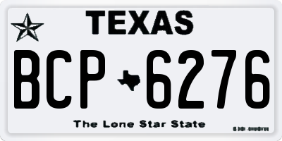 TX license plate BCP6276