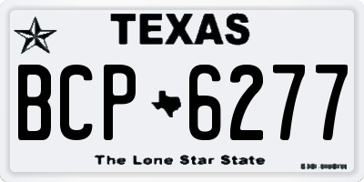TX license plate BCP6277