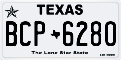 TX license plate BCP6280