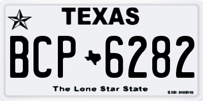 TX license plate BCP6282