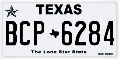 TX license plate BCP6284