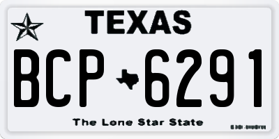 TX license plate BCP6291