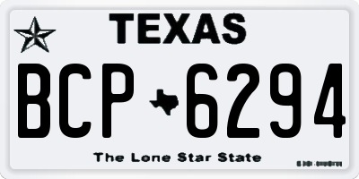 TX license plate BCP6294