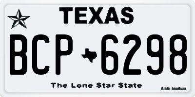 TX license plate BCP6298