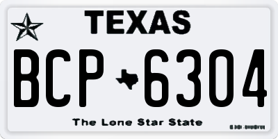TX license plate BCP6304