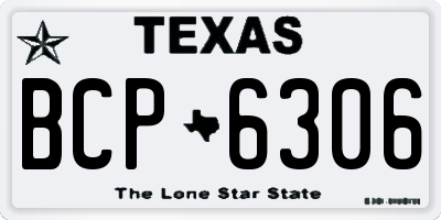 TX license plate BCP6306