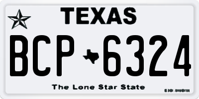 TX license plate BCP6324