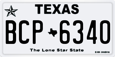 TX license plate BCP6340