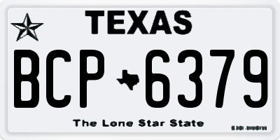 TX license plate BCP6379