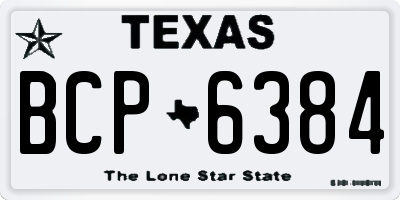 TX license plate BCP6384