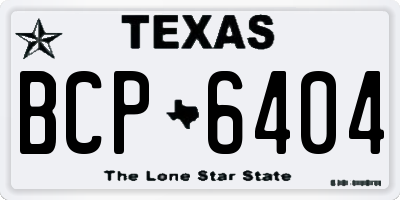 TX license plate BCP6404