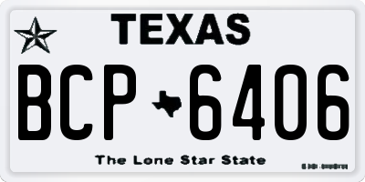 TX license plate BCP6406