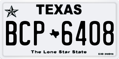 TX license plate BCP6408