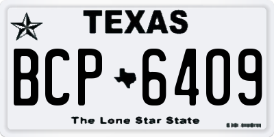 TX license plate BCP6409