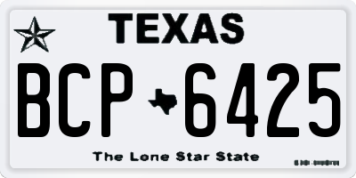 TX license plate BCP6425
