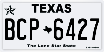 TX license plate BCP6427