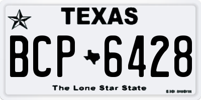 TX license plate BCP6428