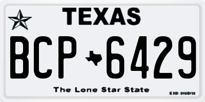 TX license plate BCP6429