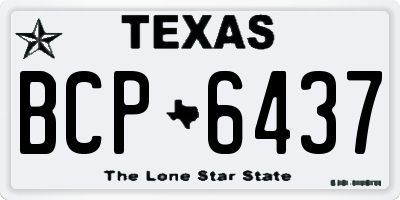 TX license plate BCP6437