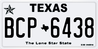 TX license plate BCP6438