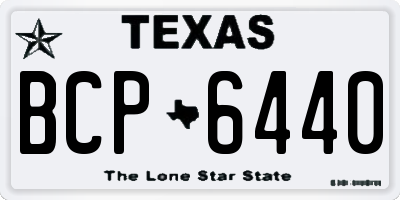 TX license plate BCP6440