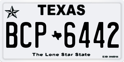 TX license plate BCP6442