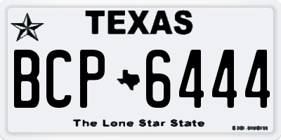 TX license plate BCP6444