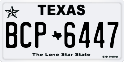 TX license plate BCP6447