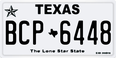 TX license plate BCP6448