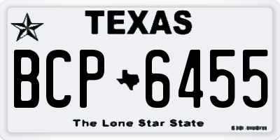 TX license plate BCP6455