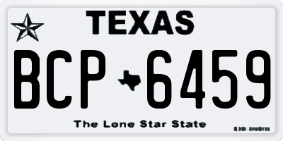 TX license plate BCP6459