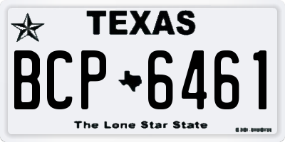 TX license plate BCP6461