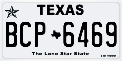 TX license plate BCP6469