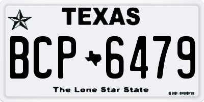 TX license plate BCP6479