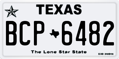 TX license plate BCP6482