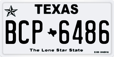 TX license plate BCP6486