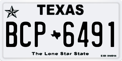 TX license plate BCP6491