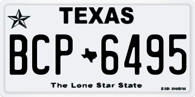 TX license plate BCP6495