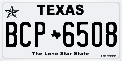 TX license plate BCP6508