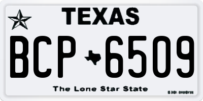 TX license plate BCP6509