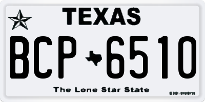 TX license plate BCP6510