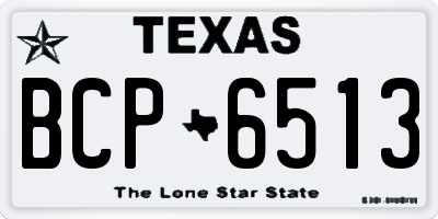 TX license plate BCP6513