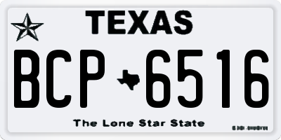 TX license plate BCP6516